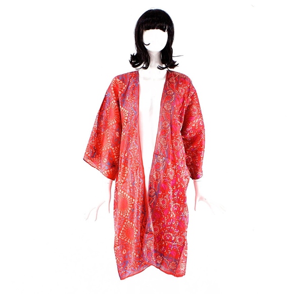 Zodiac Vintage 70's Deadstock Other - VTG 70's ZODIAC India Hand Blocked Kimono